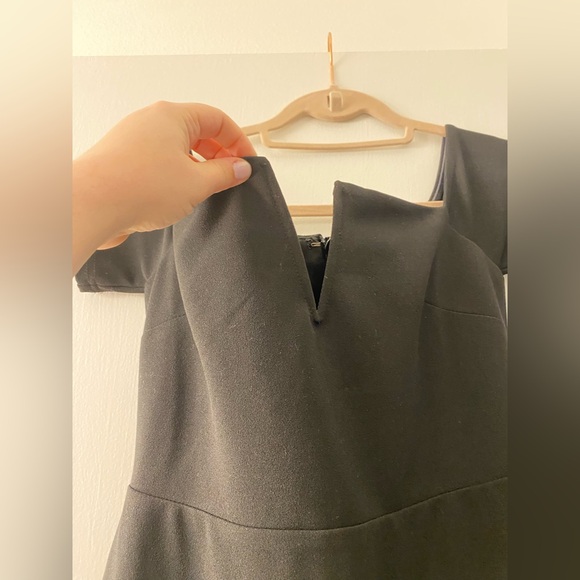 Lulu's Lynne Black Off-the-Shoulder Maxi Dress Formal Black Tie Size Small - Picture 9 of 13